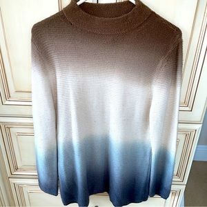 Chicos size 2 pull on mock neck long sleeve sweater